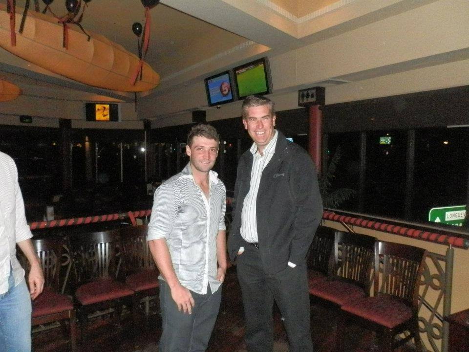 Mitch Whyman with Phillip Hughes