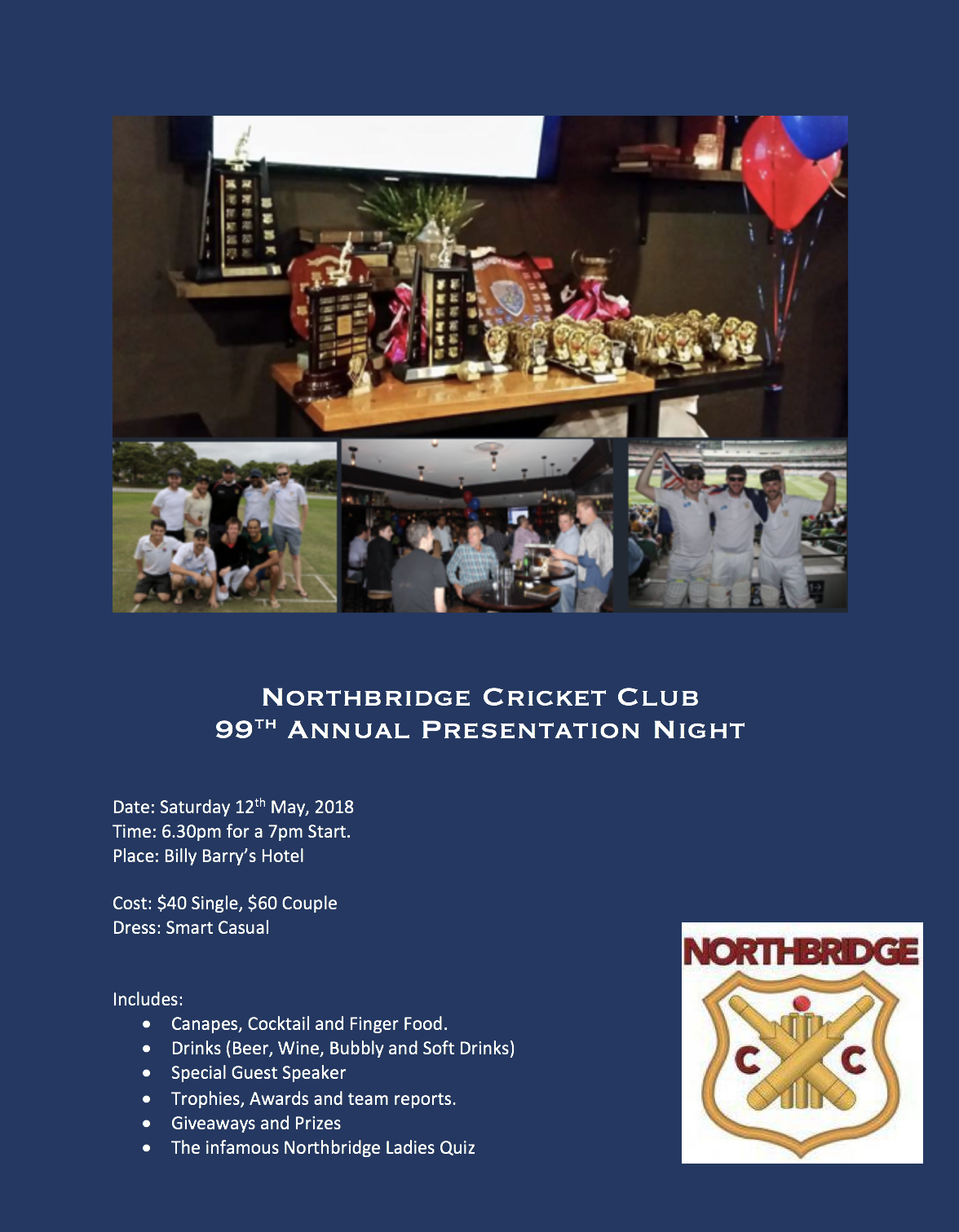 Presentation Night 2017/18 Season